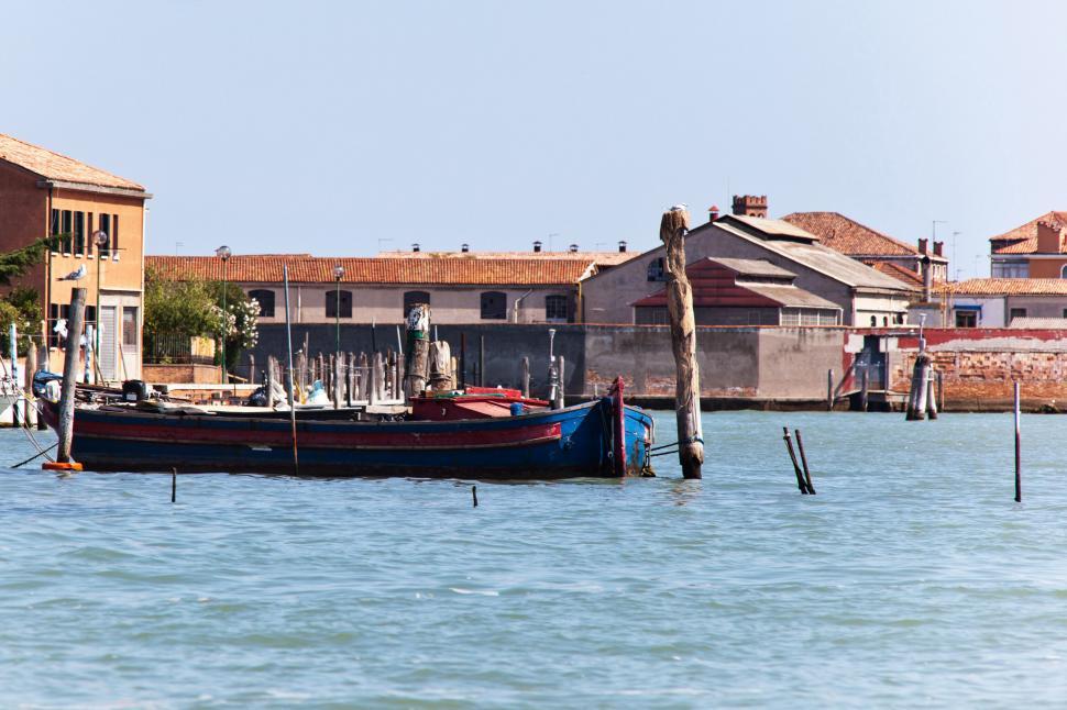 Free Image of Boats moored in Venice, Italy 