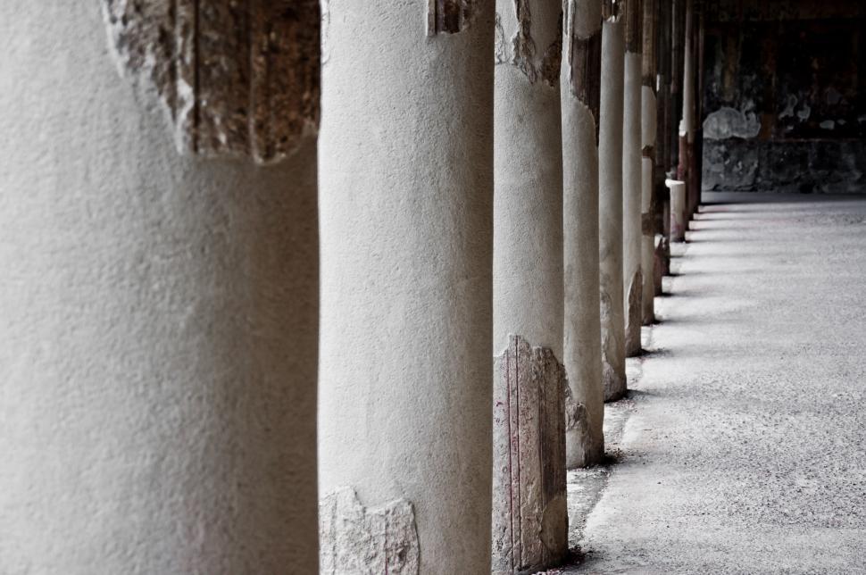 Free Image of pilars in ancient ruin, pompeii city 