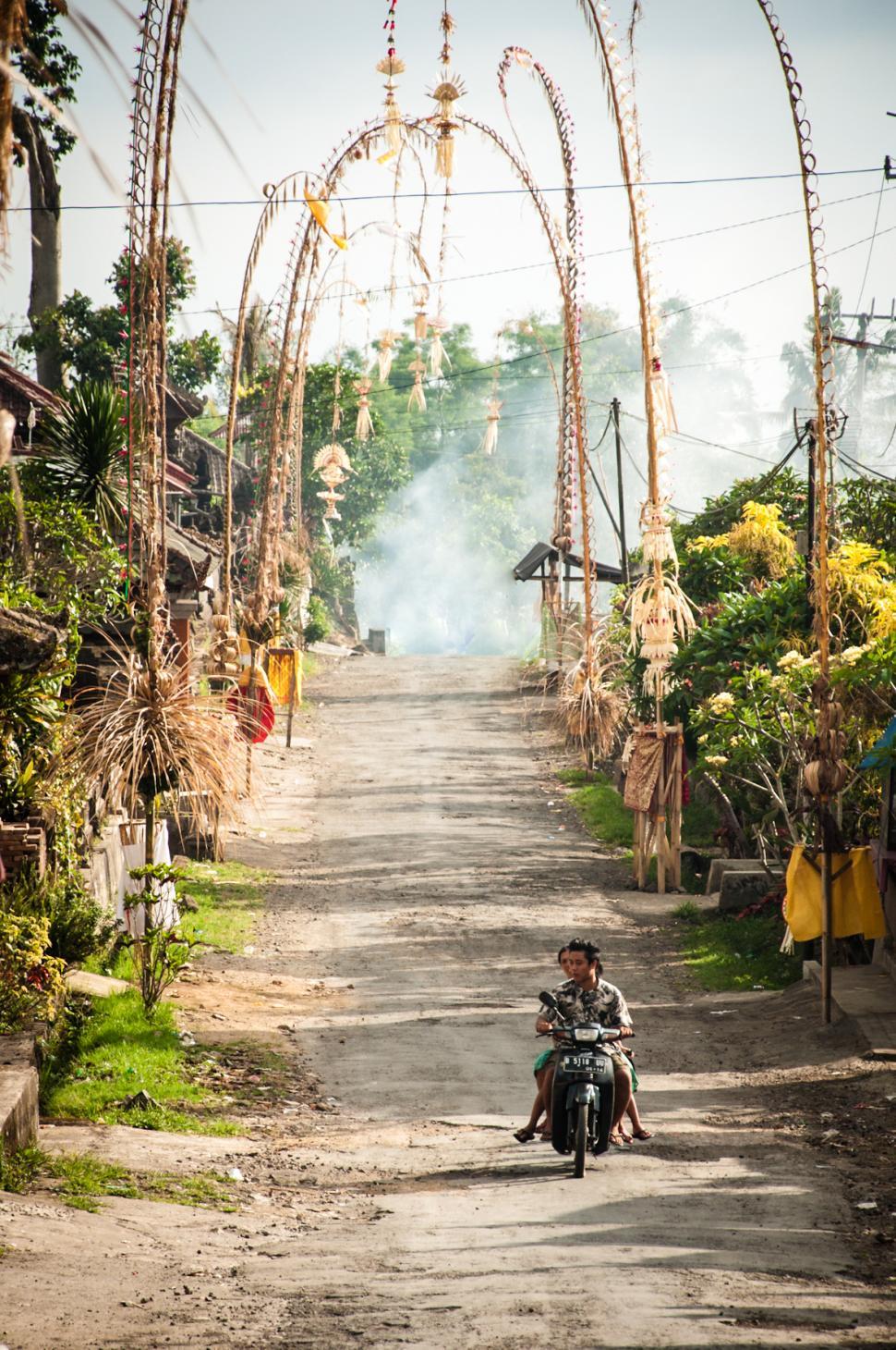Download Free Stock Photo of Balinese village street 