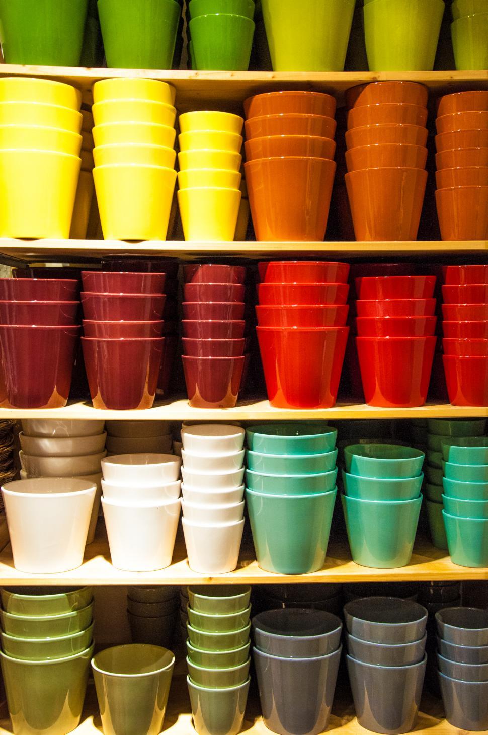 Free Image of Colorful pots 