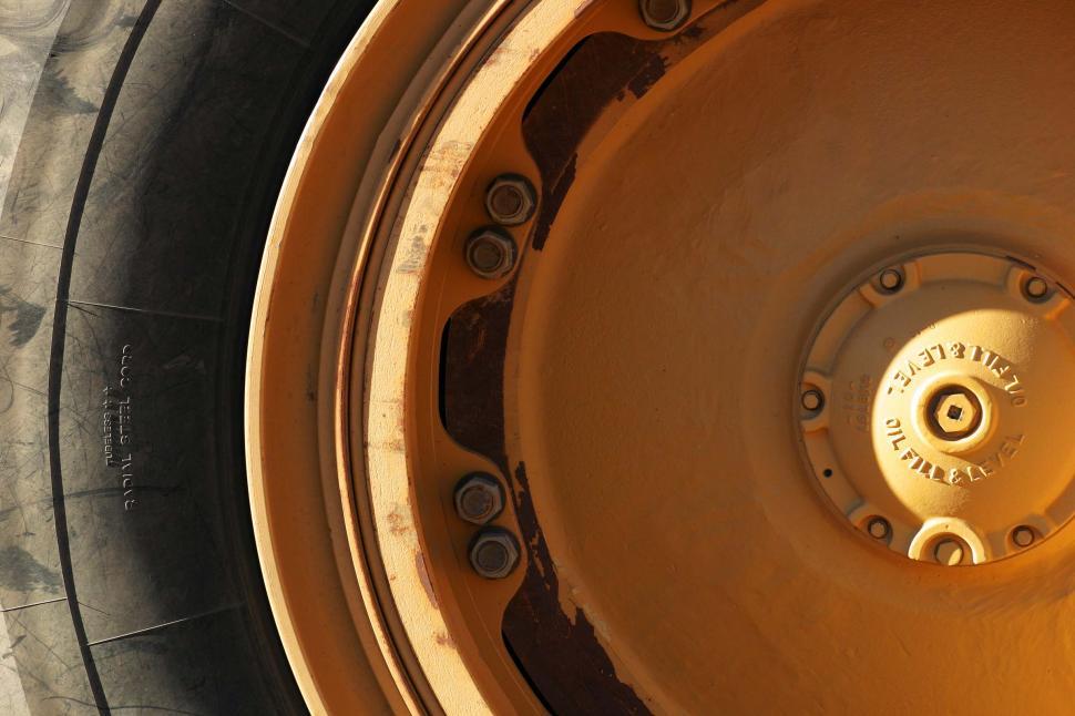 Free Image of Mining truck wheel 