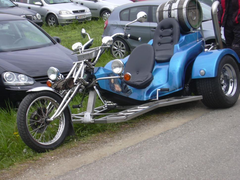 Free Image of Motorcycle With Side Car Attached 