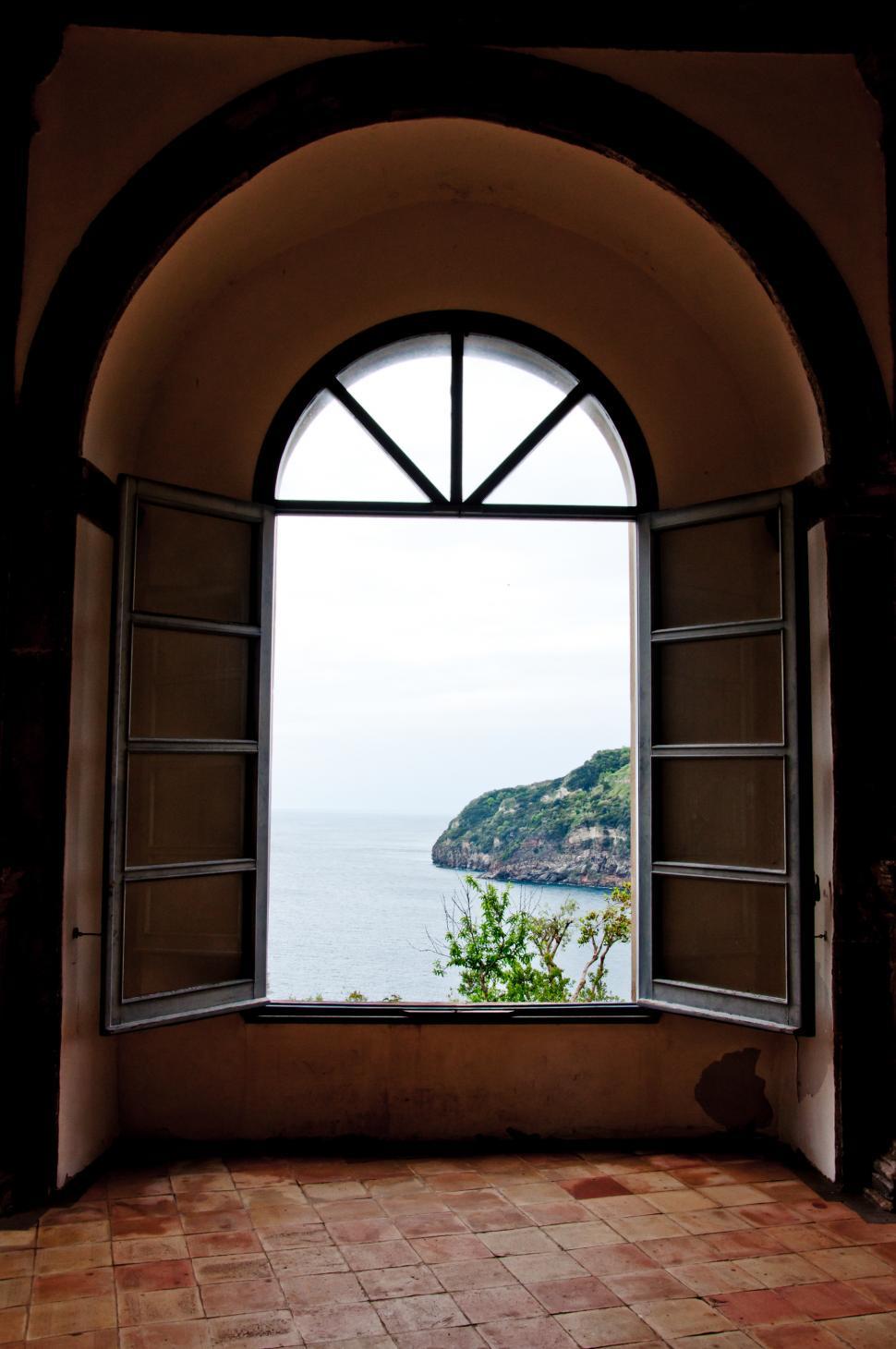 Free Image of Window view in Aragonese castle, Ischia 