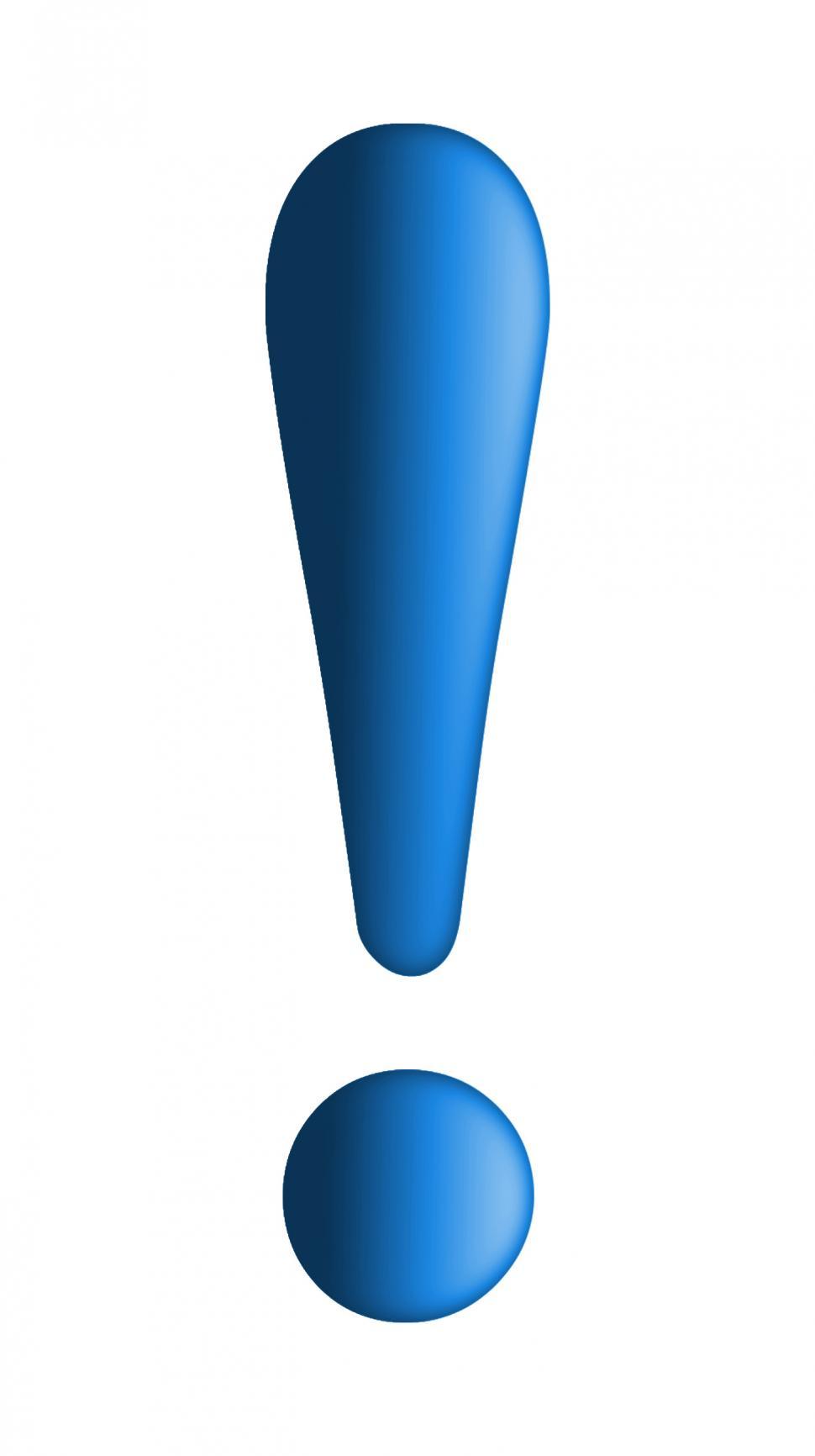 Free Image of Blue Exclamation Point 