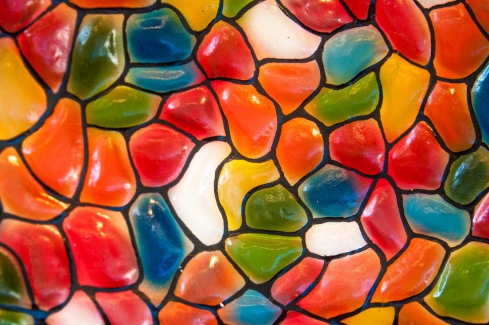 Free Image of Vibrant Close Up of a Colorful Glass Object 