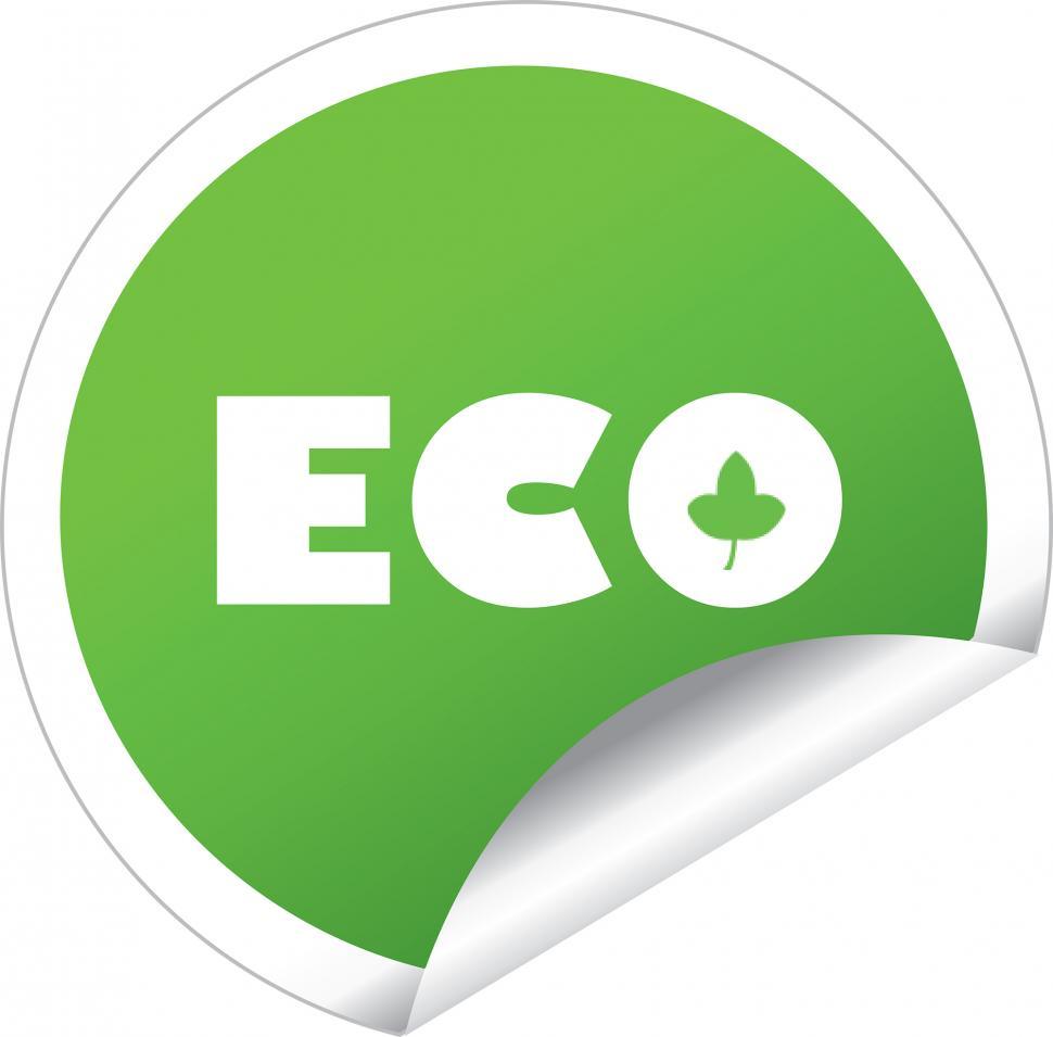 Free Image of Green Sticker With Eco Word 