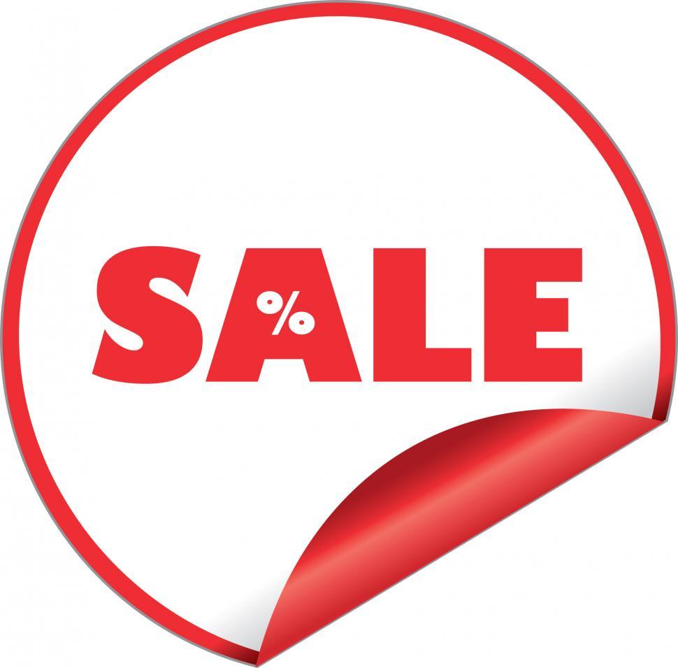 Free Image of Red Sale Sticker 