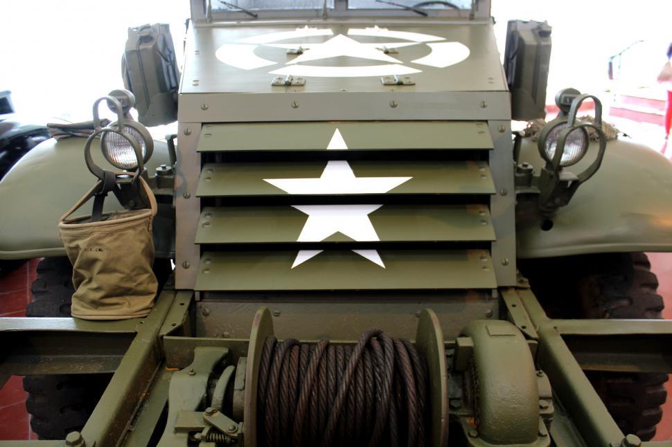 Free Image of Classic American Military Truck - Autocar M3 Half-Track 
