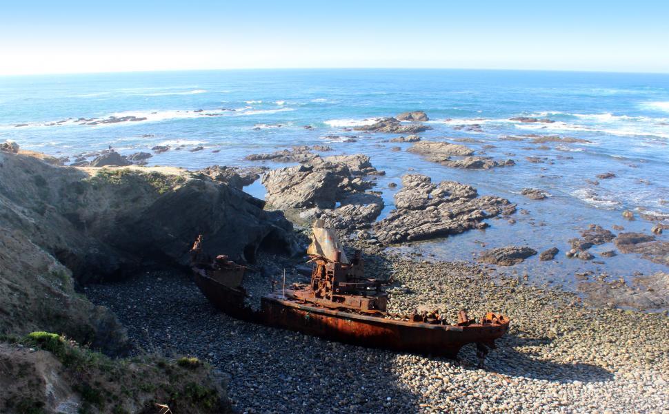 Free Image of Shipwreck in Milfontes, Portugal 