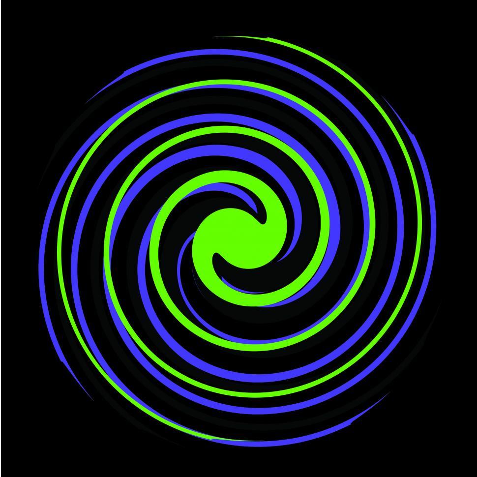 Free Image of Green and purple swirls 