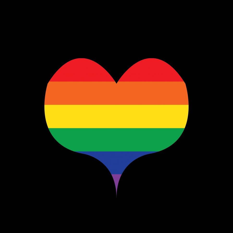 Free Image of Rainbow heart 