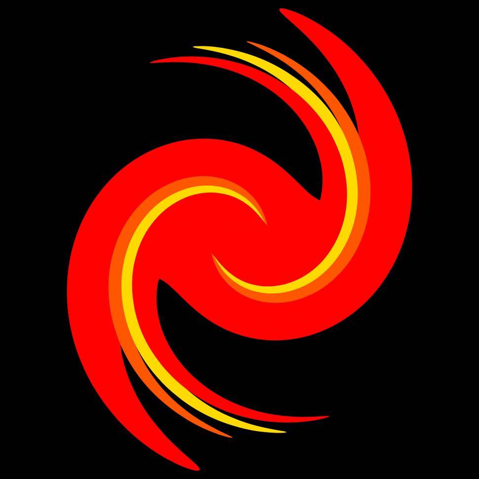 Free Image of Red and Yellow Swirl 