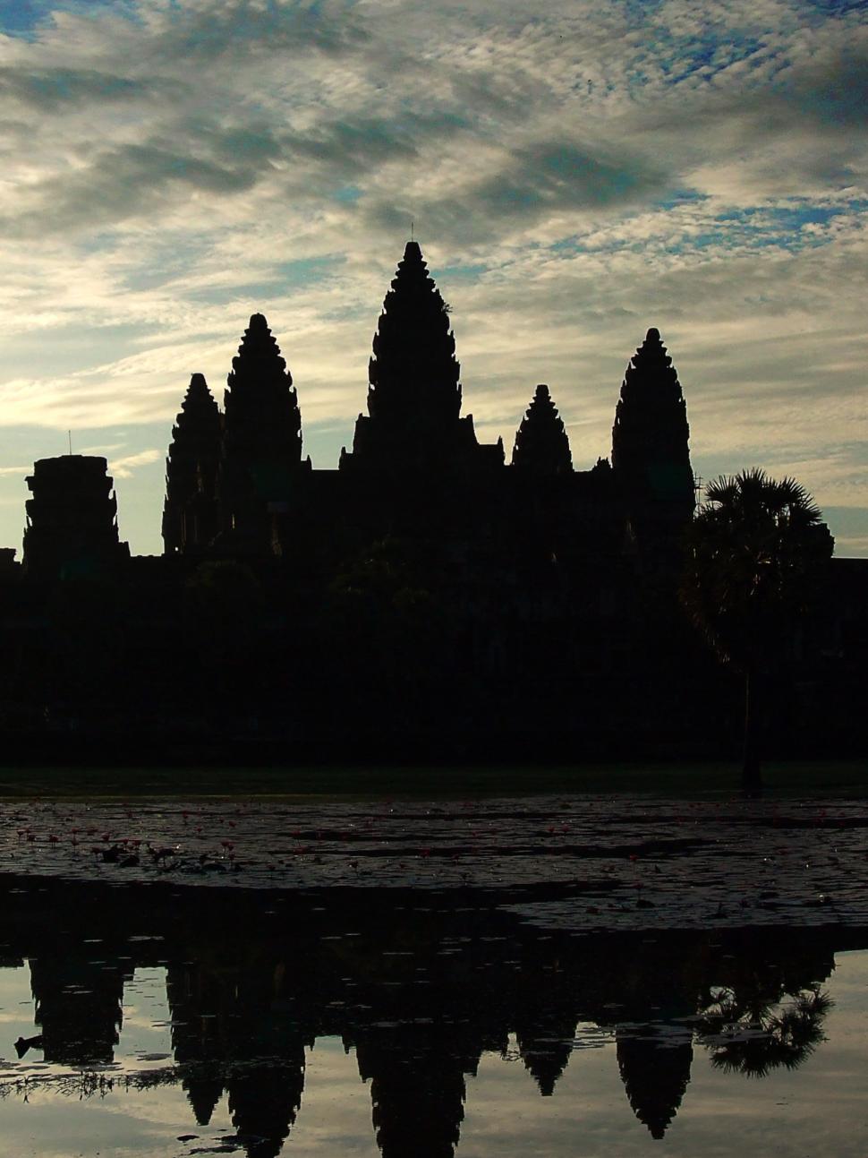 Free Image of Angkor Wat temple at sunrise - Cambodia 