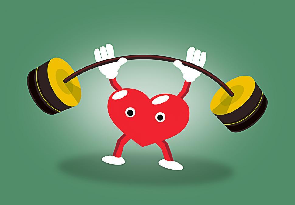 Free Image of Healthy Heart - Fitness with dumbells 