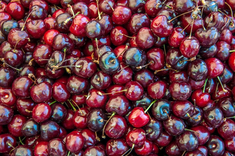 Free Image of Sweet cherries as a background 