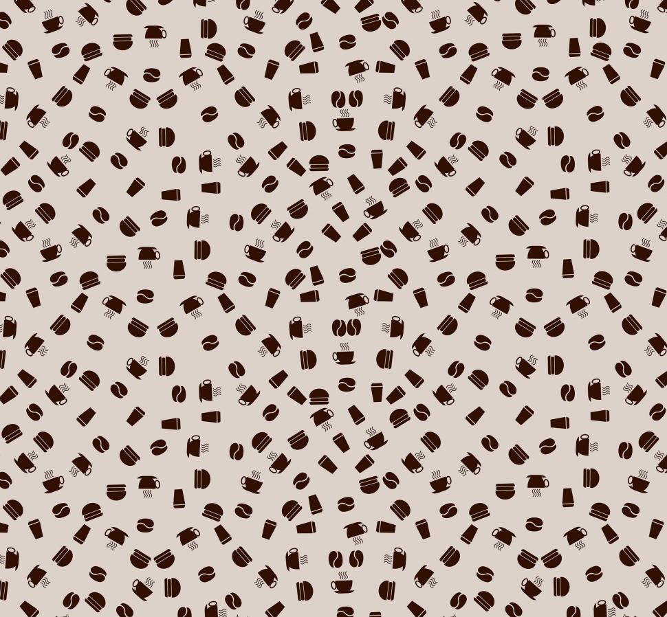 Free Image of Coffee objects pattern background 