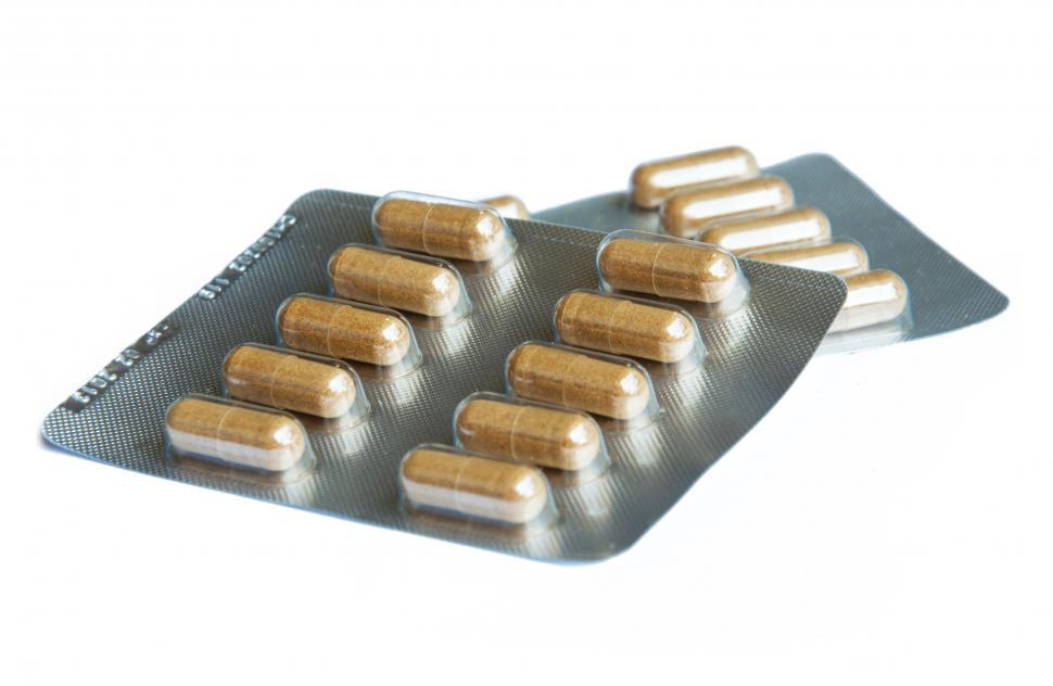 Free Image of Packs of pills isolated on white background 