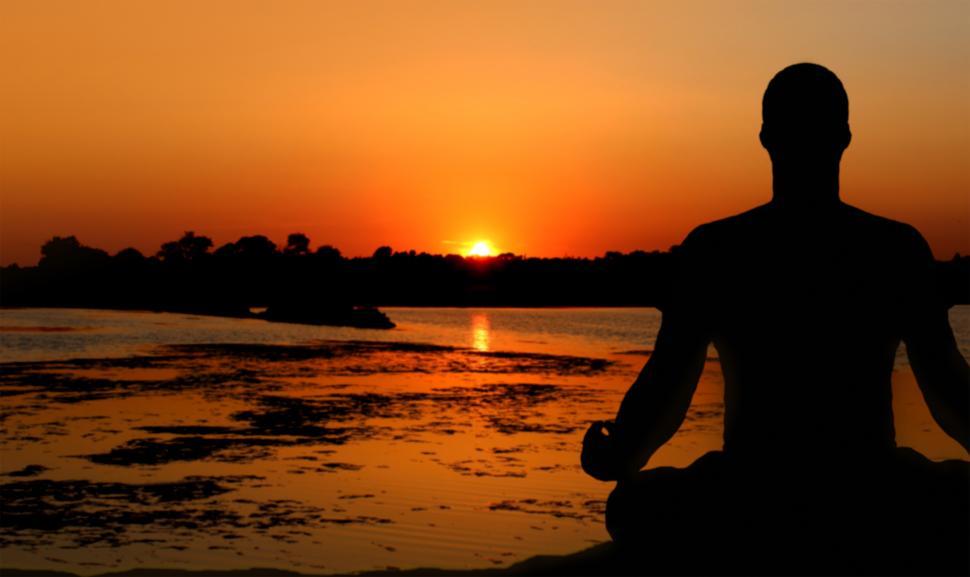 Free Image of Meditation at Sunset 