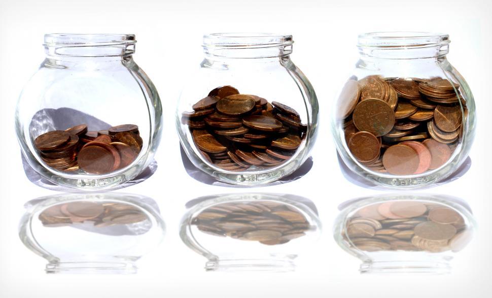 Free Image of Coins in the jar as savings 