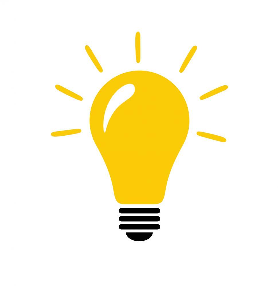 Free Image of Lightbulb with idea concept icon 