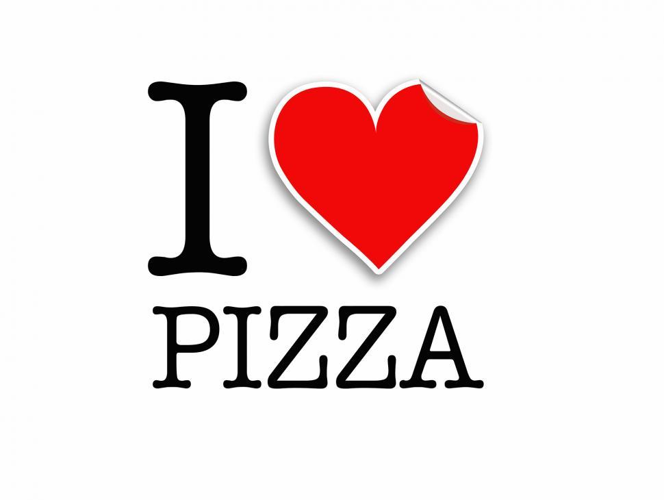 Free Image of i love pizza vector clipart 