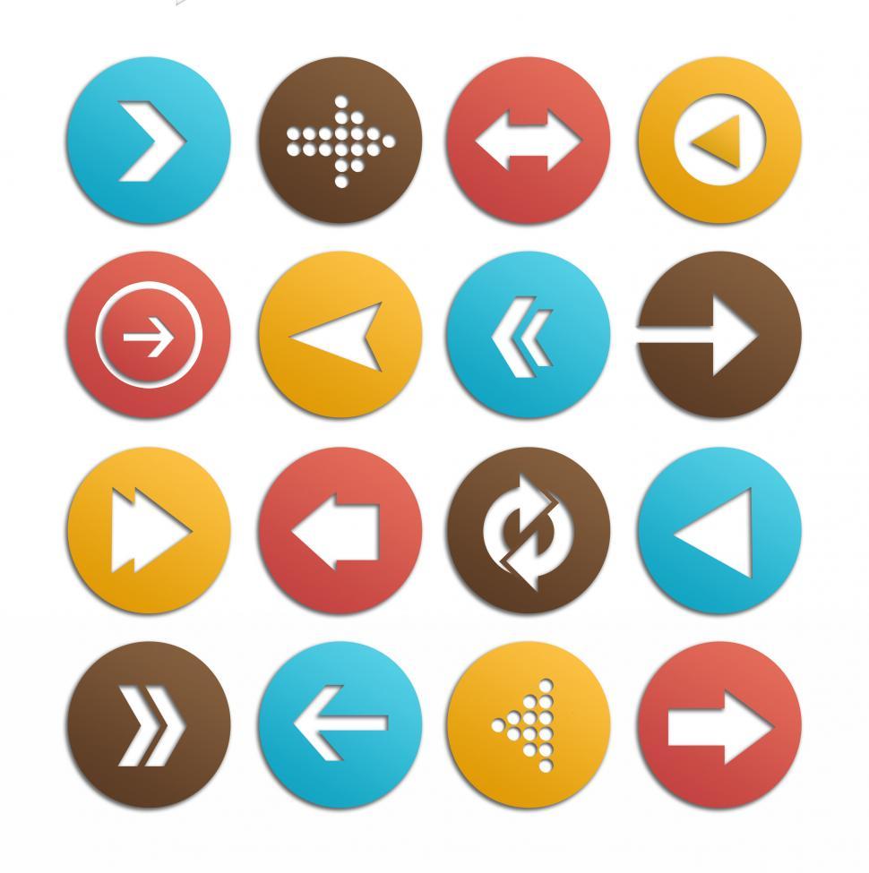 Free Image of Arrows icons vector set 
