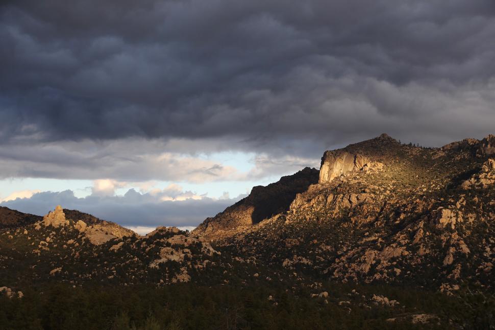 Free Image of Granite Mountain in Storm  