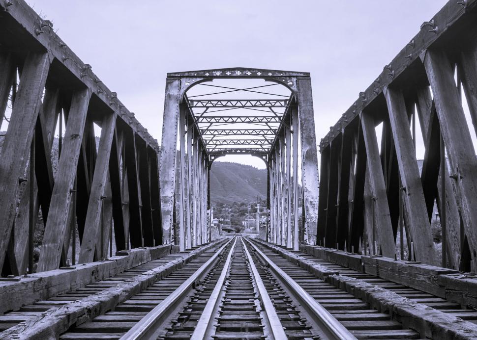 Download Free Stock Photo of Train Tracks Bridge 
