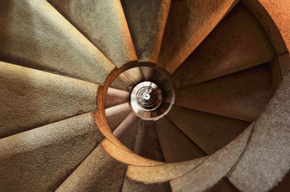 Free Image of Spiral staircase pattern 