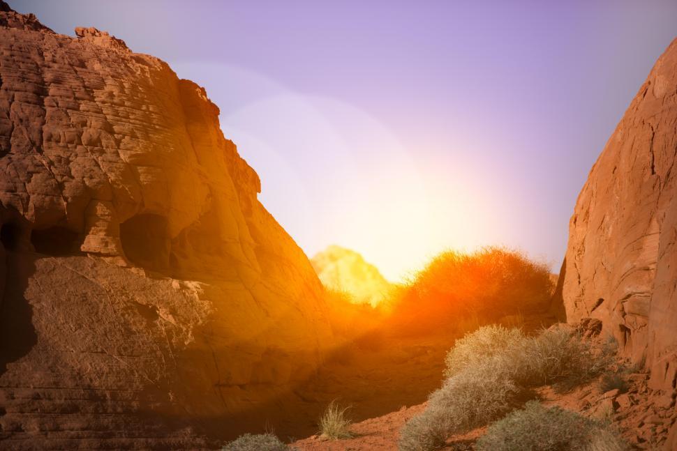 Free Image of Desert sunset 