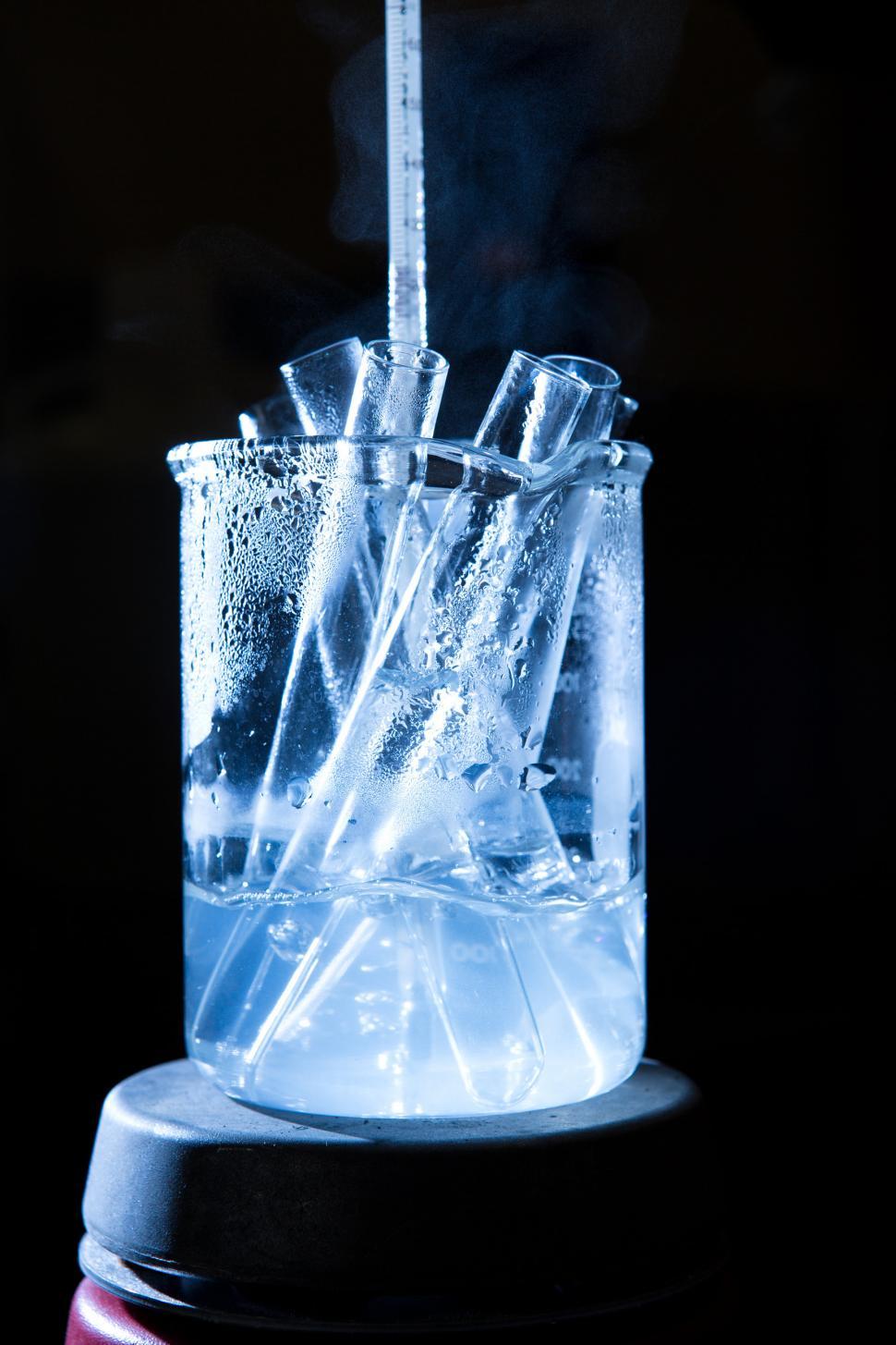 Free Image of Test Tube in a Beaker on a Hot Plate 