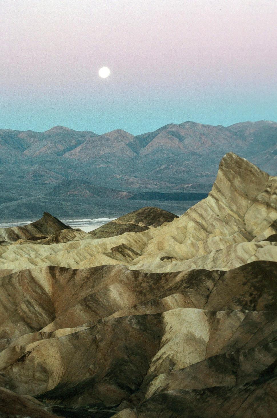 Free Image of Zabriskie Point in Death Valley National Park, California 