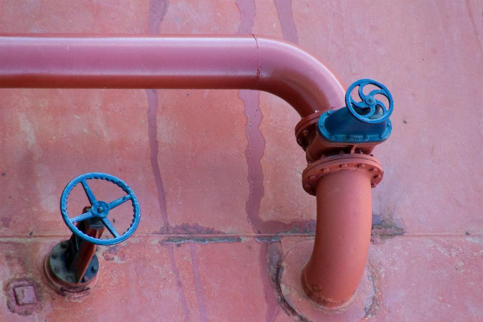 Free Image of Valves and Pipeline from Tank 