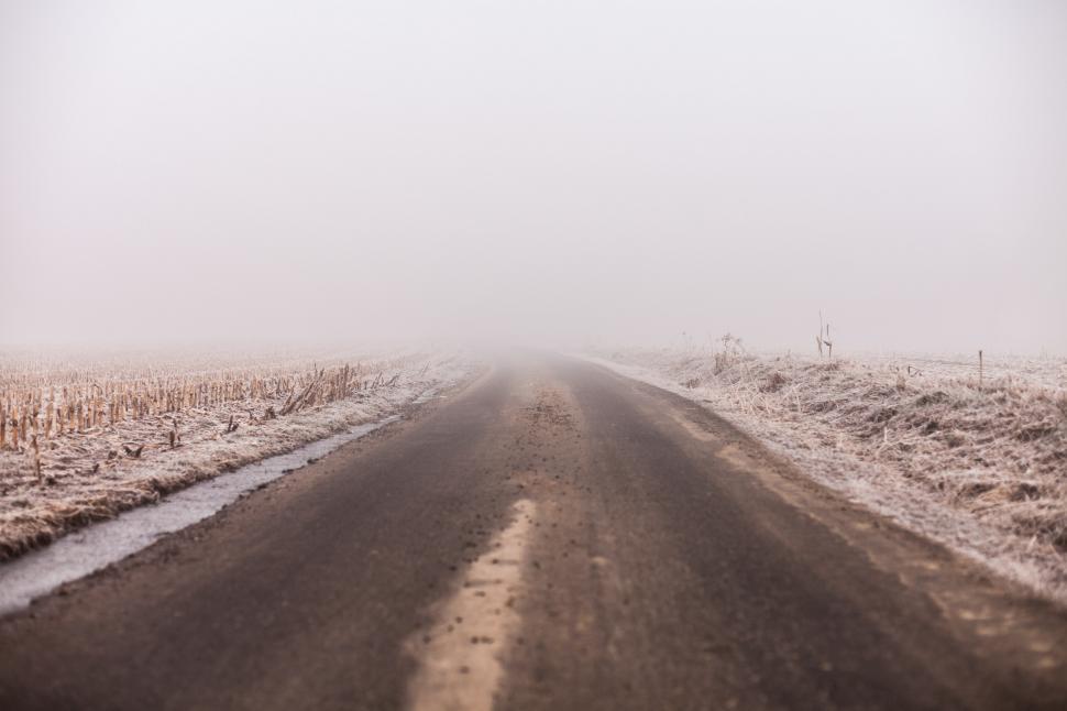 Free Image of Road in the snow 