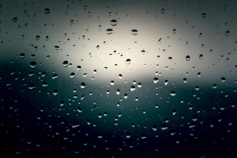 Free Image of Drops of water on glass 