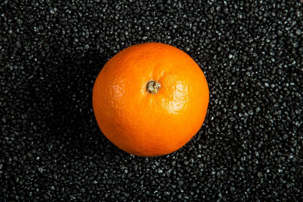 Free Image of Overhead view of a tangerine 