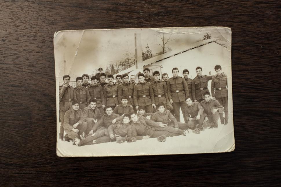 Free Image of Old photo of military group 