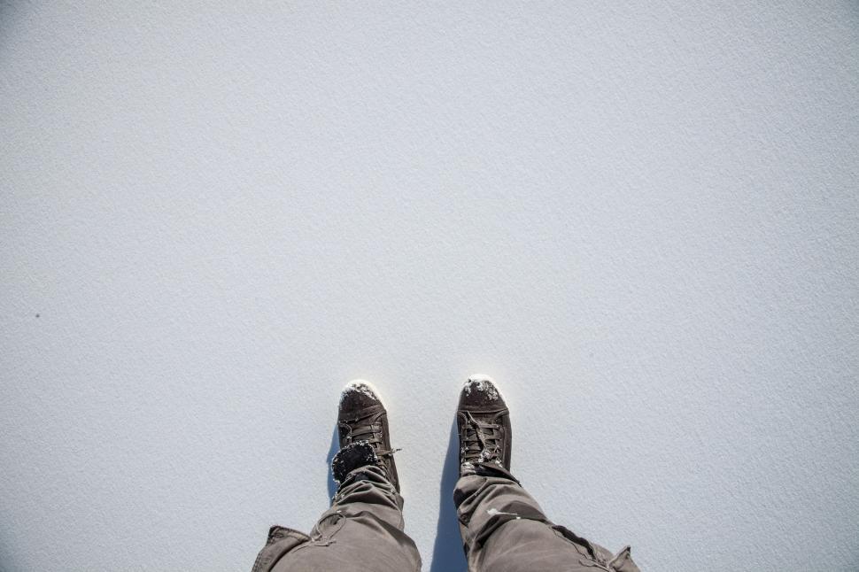 Free Image of Feet on the snow 