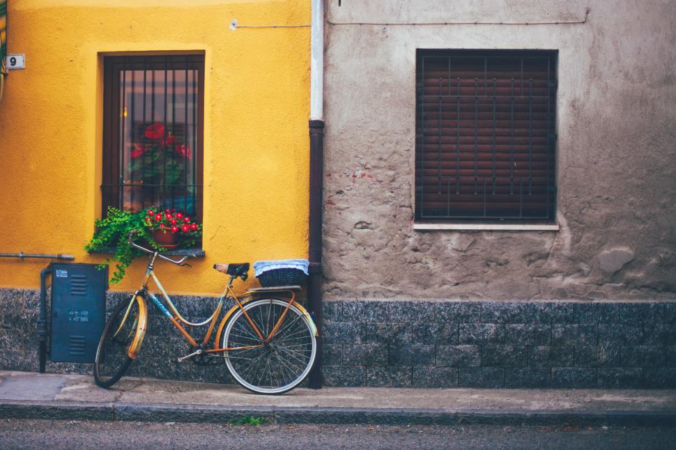 Free Image of Bicycle and an old wall 