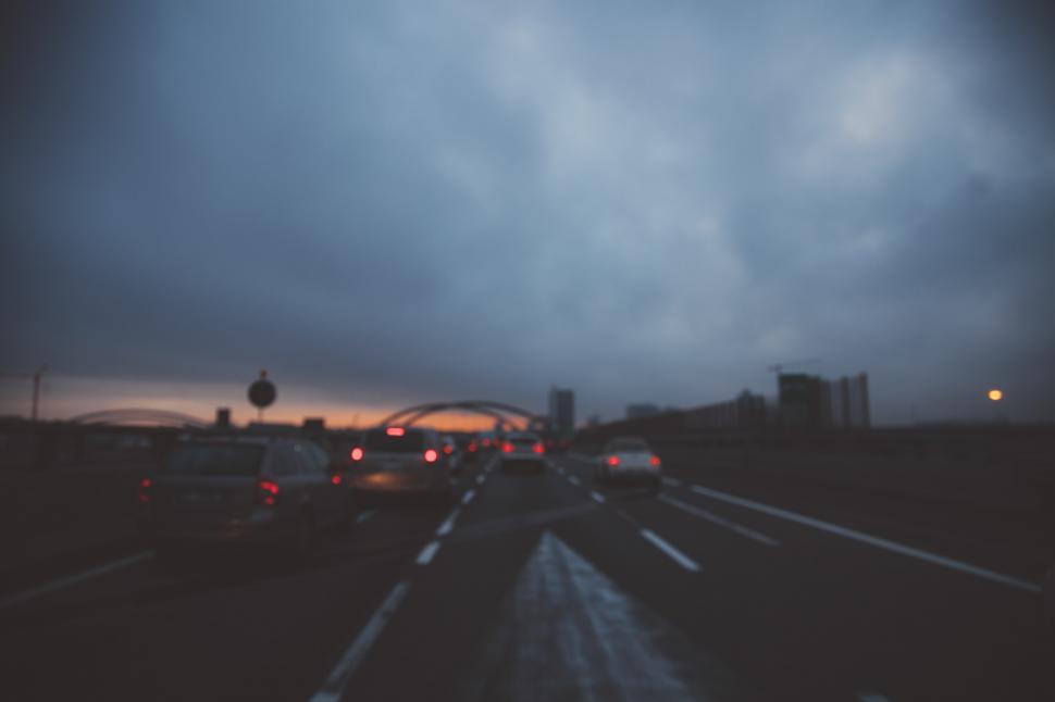 Free Image of Cars on highway 