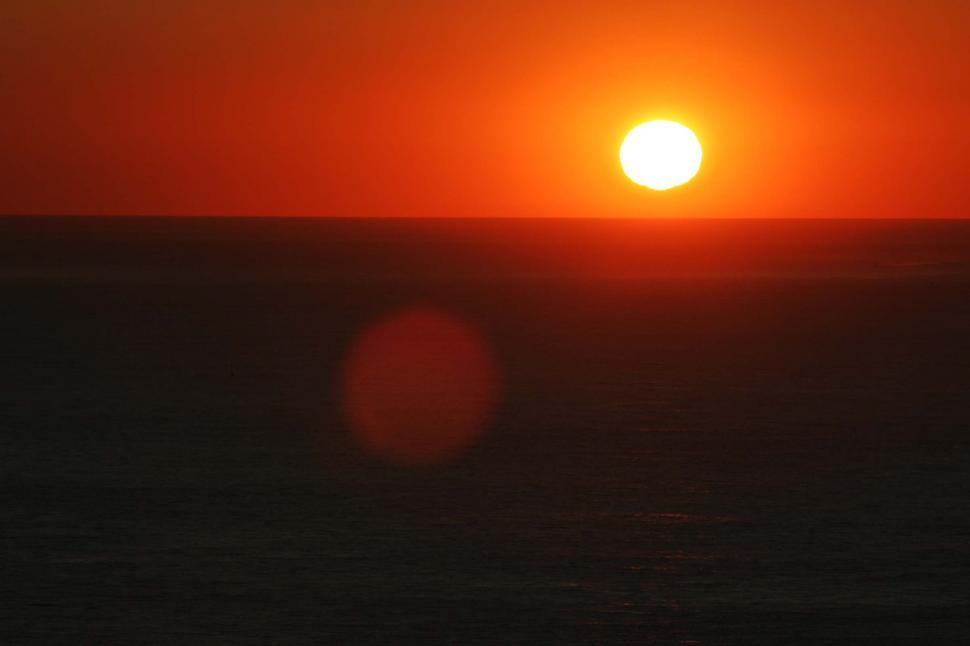 Free Image of California ocean sunset 