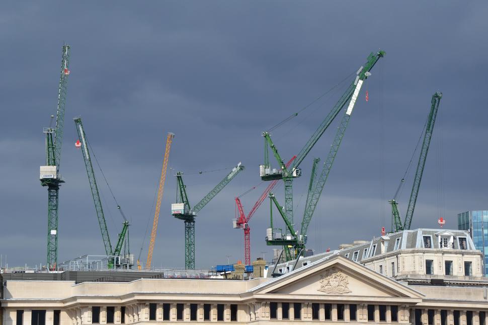 Free Image of Tower cranes  