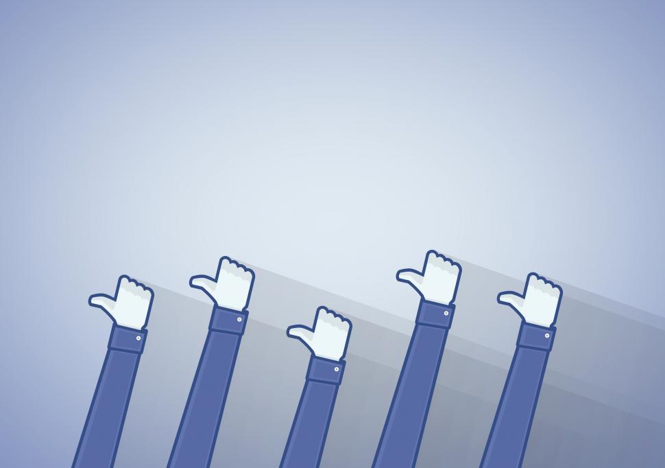 Free Image of Many thumbs up icon - Liking on the social media networks 