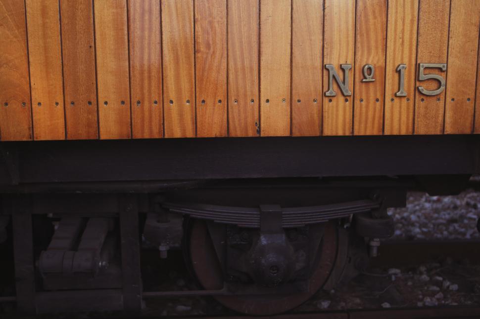Free Image of Close Up of a Train on a Train Track 