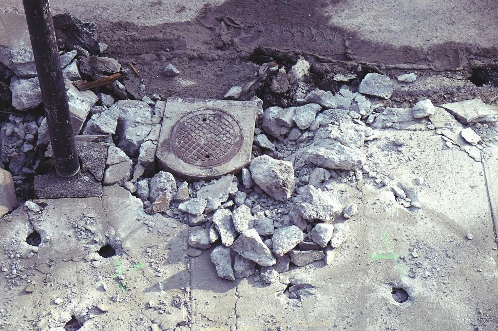 Free Image of Fire Hydrant on Pile of Rubble 