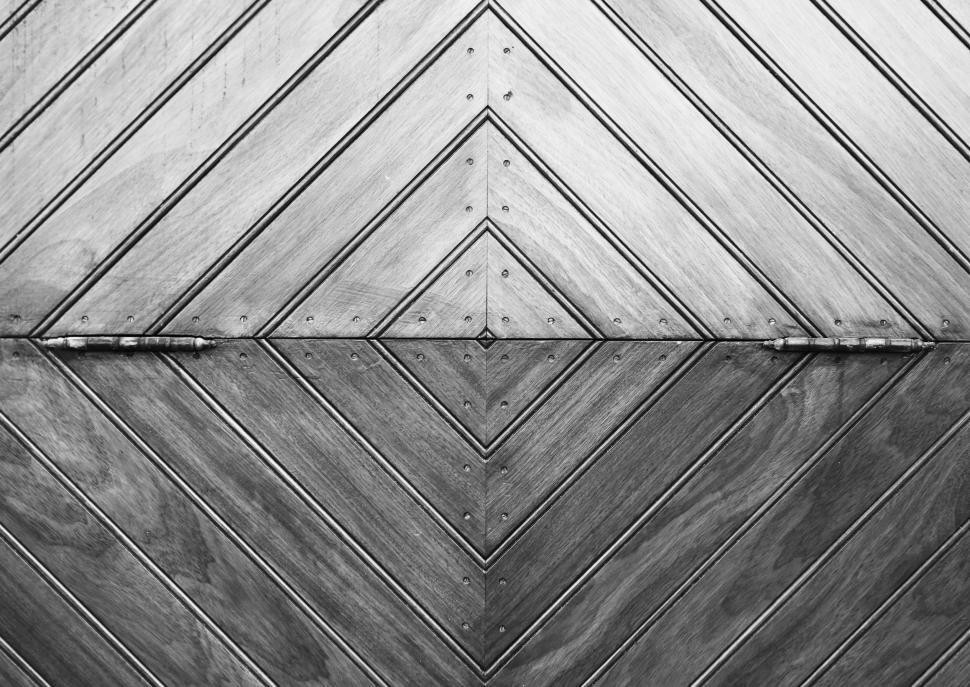 Free Image of Wooden Wall in Black and White 