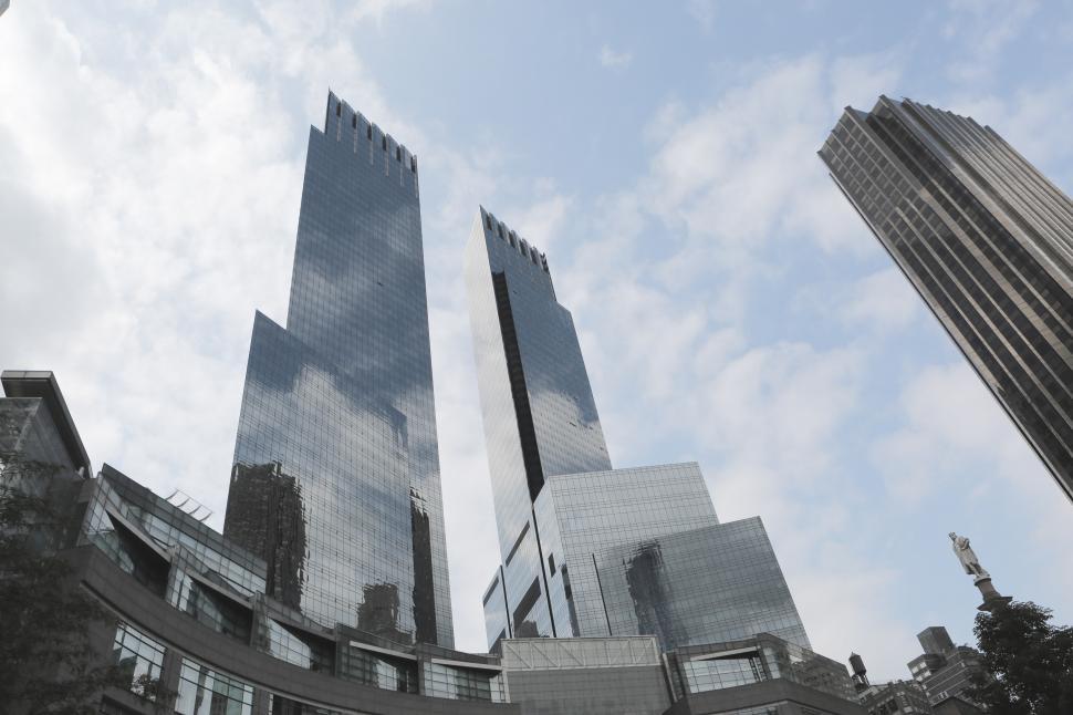 Free Image of Two Tall Buildings Standing Side by Side 