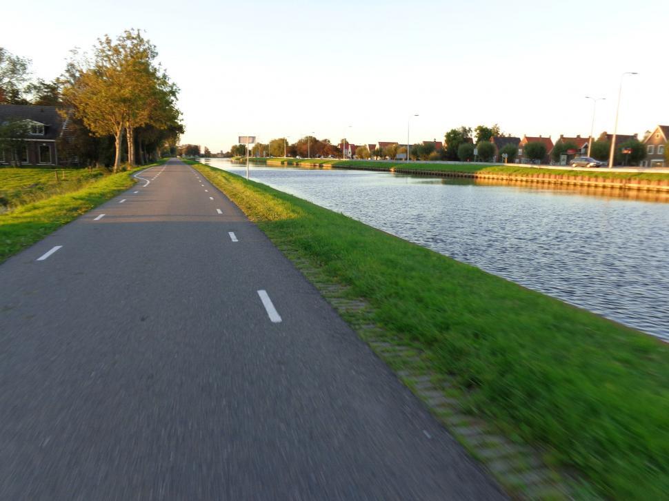 Free Image of Cycling on path in the Netherlands  