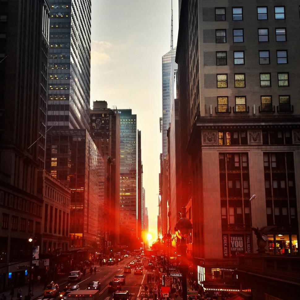 Free Image of Manhattan sunset 