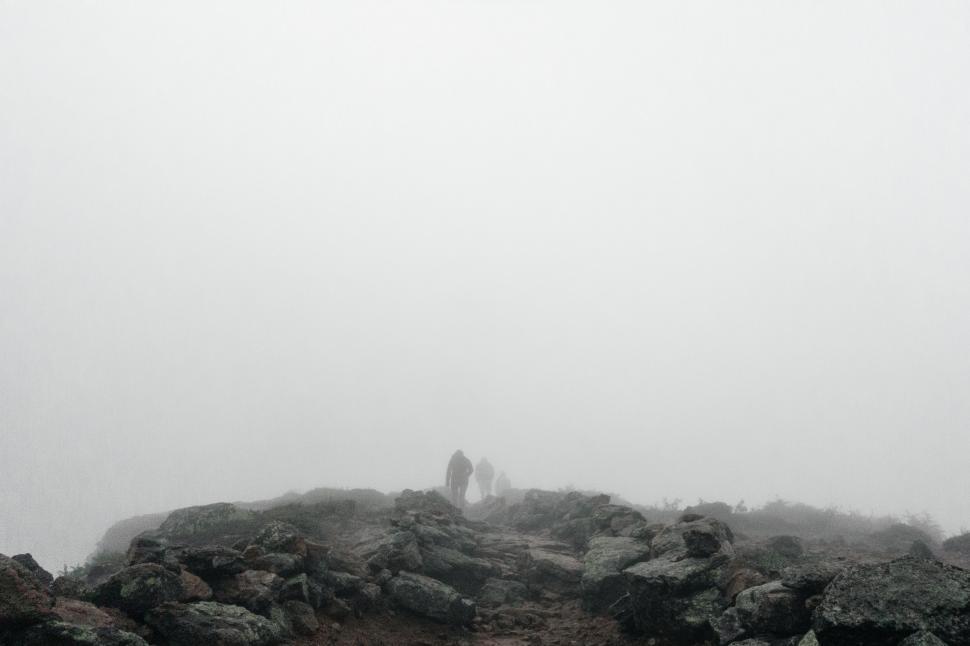 Free Image of Person Standing on Top of Mountain 